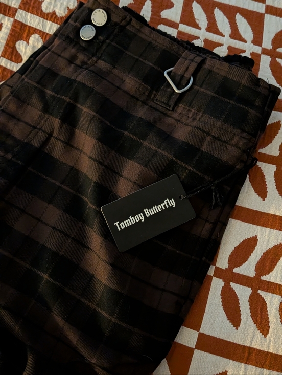 Girrlscout Pants - Girrlscout Tomboy Butterfly Jude Plaid Pants